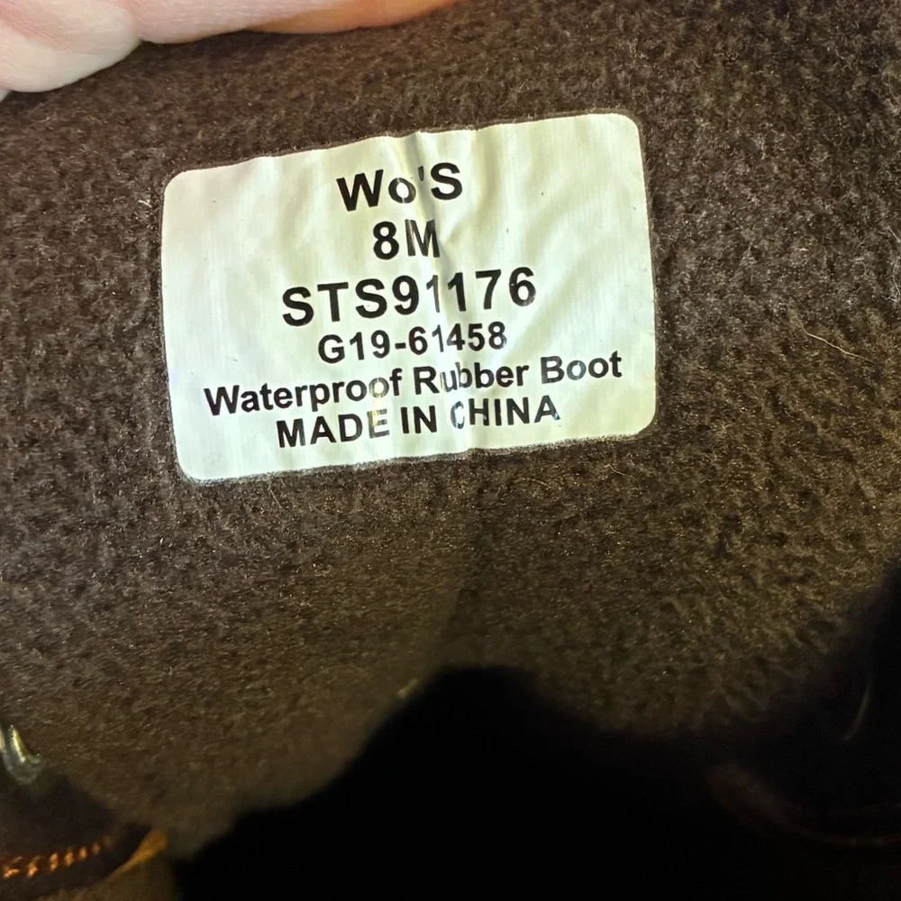 Sperry Top-Sider STS91176 Brown Ankle Saltwater Duck‎ Boots Women’s Size 8M GUC